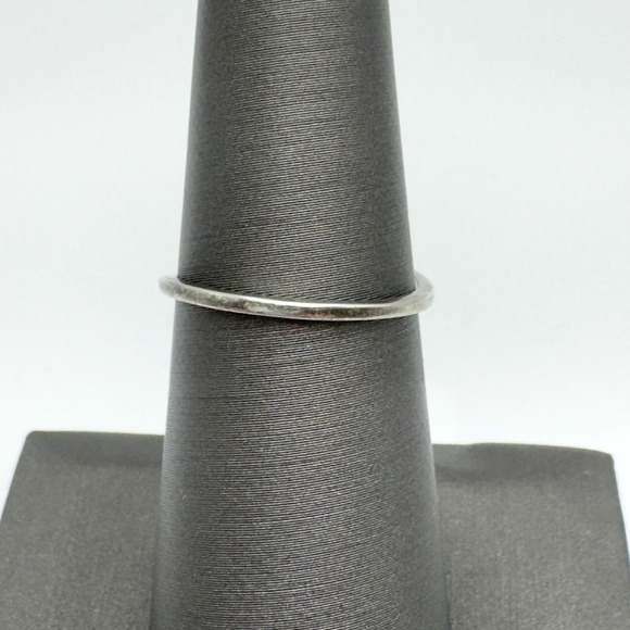 Sterling Silver 925 Wave Ring Size 6.5 Minimalist Boho Dainty - Picture 4 of 8